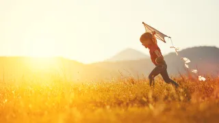 Girl Flying Kite